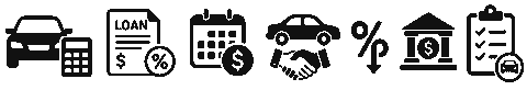 Auto loan calculator icons