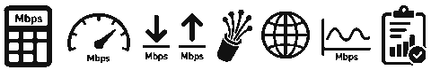 Bandwidth calculator icons