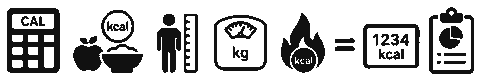 Calorie calculator icons