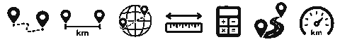 Distance calculator icons