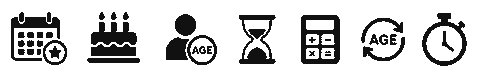 Special age calculator icons
